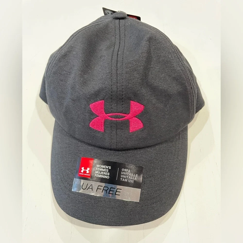 Under Armour Women's Hat in Gray and Pink. running, gym, casual, ladies hat, new